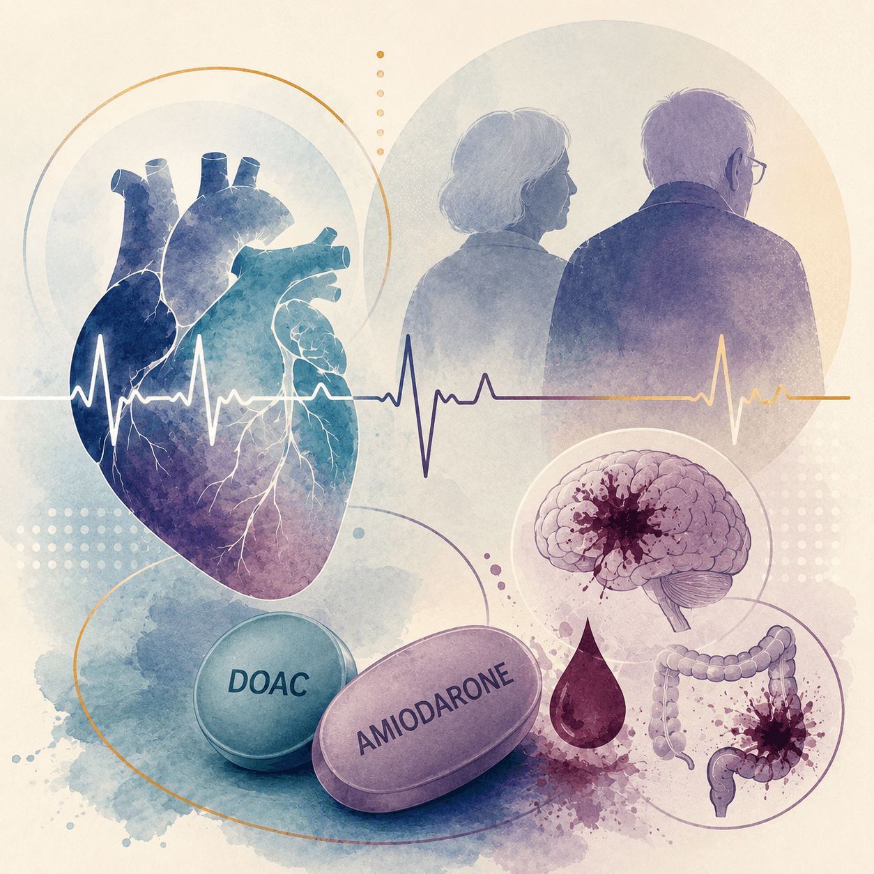 Early Bleeding Risk After DOAC Initiation With Concomitant Amiodarone in Older Adults With Atrial Fibrillation